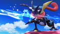 Greninja tosses a Shuriken in Super Smash Bros. for Wii U.