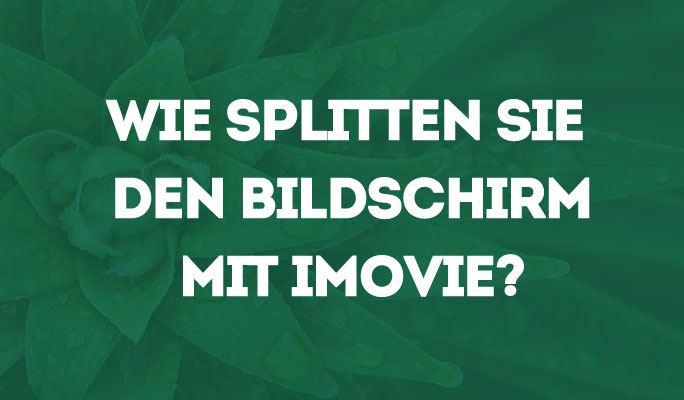 Wie splitten Sie den Bildschirm mit iMovie?