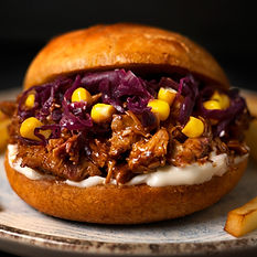 plant based pulled beef burger