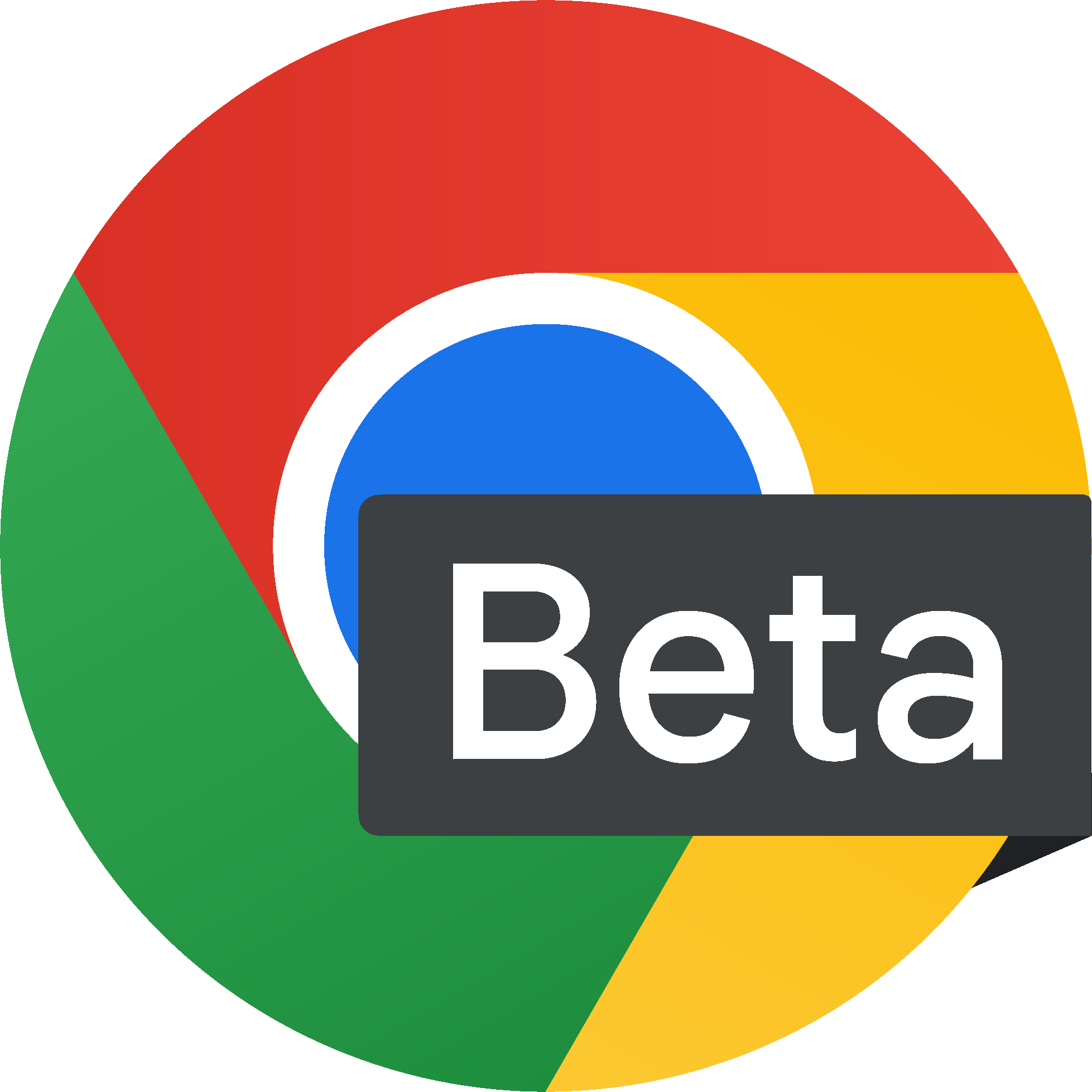 Chrome Beta 版徽标。