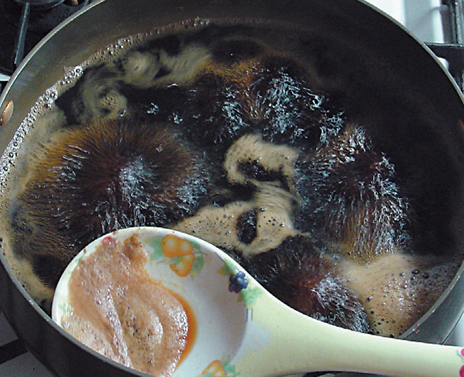 산초장아찌 절임장 끓이기