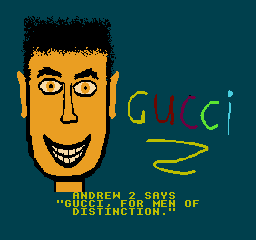 gucci / Andrew 2 says "Gucci, for men of distinction."