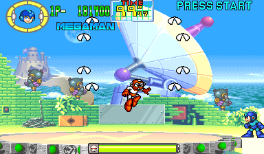 Cutman in mid-air firing a set of 8 Rolling Cutters.