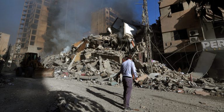 Smoke billows from the site of an Israeli airstrike in Beirut on October 3, 2024.