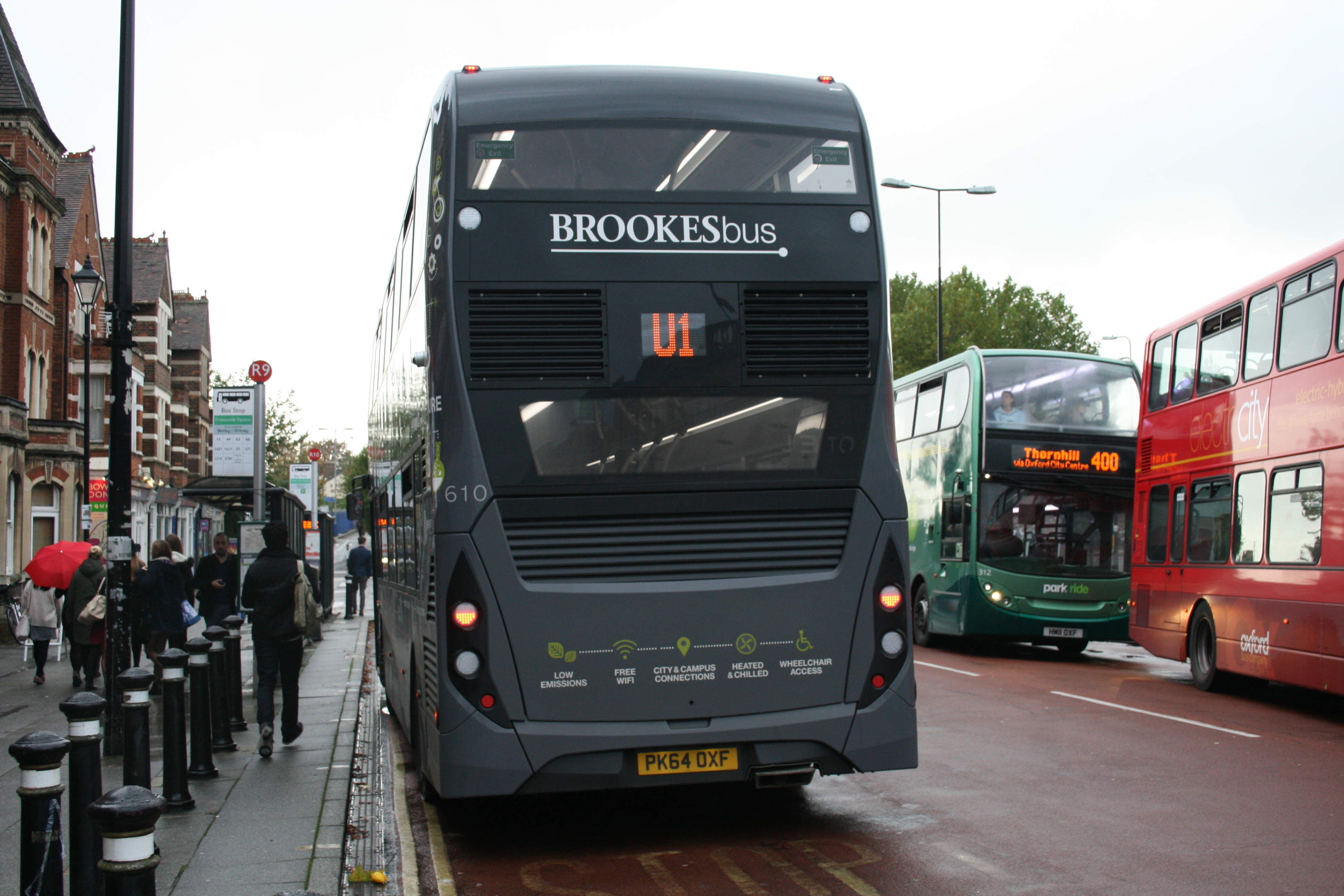 Rear of Oxford Bus Company 610 on Route U1