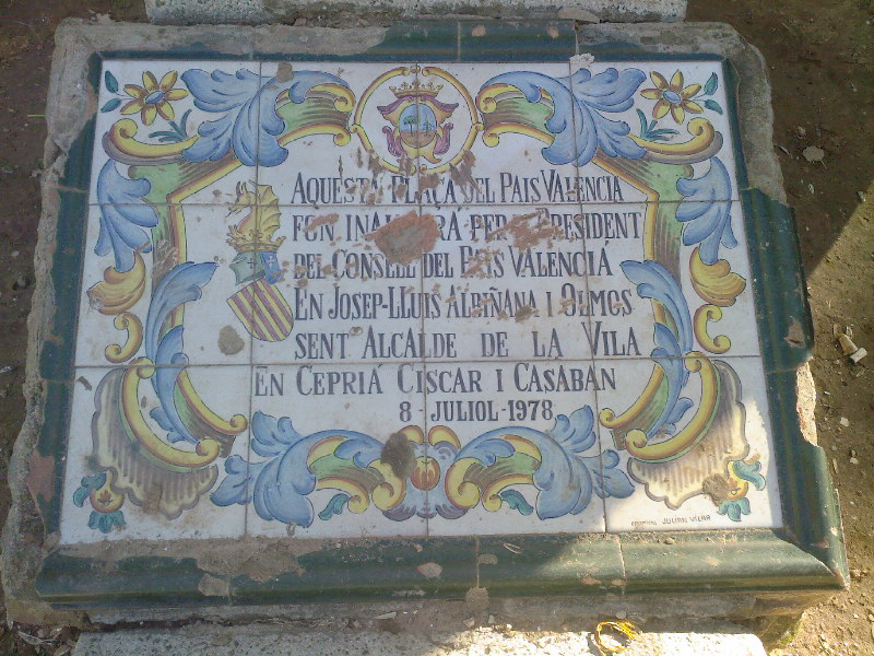 File:Placa de la Plaça del PV de Picanya.jpg