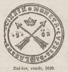 File:Swedish öre coin 1629, anonymous engraving.png