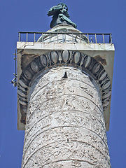 Top of Trajan's Column viewed from West