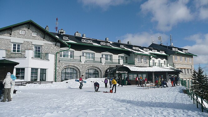 Rax Aerial Tramway top station with restaurant