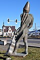 Clown sculpture located at the Rapperswil harbour