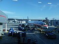 Boeing 757-200 N186AN at New York JFK Airport Gate C37