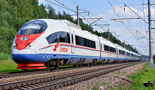 The high-speed train EVS2-02 «Sapsan» (Siemens Velaro)