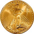 The obverse side of the American Gold Eagle