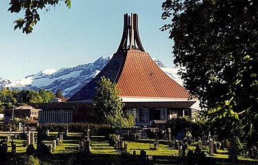 English: Sykkylven church, 1990