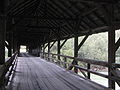 Wooden bridge over Sava River, near Litija, Slovenia