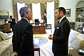 Mohammed VI of Morocco, in the Oval Office, on April 23, 2003.