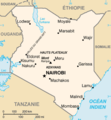 CIA map of Kenya French text