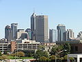 Skyline from IUPUI campus on the eastside of downtown.