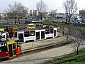 Tram stop in Warsaw