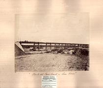 Railway bridge over Santa Lucía River in 1880