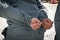 Afghan National Police with handcuff training.