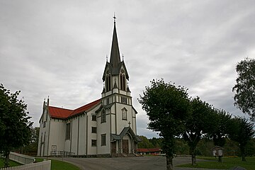 English: Bamble Church, 1845, log