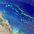 Satellite image of the Great Barrier Reef