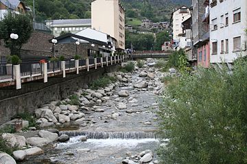 El río Valira d'Orient a su paso por Encamp