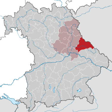 Lage im Regierungsbezirk Niederbayern / in Bayern