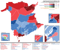 New Brunswick general election 2014 - Winning party vote by riding