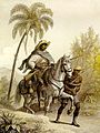 1823 - Chasseur d'esclaves, Brésil par Johann Moritz Rugendas.