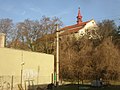 St Stephen church, as seen from bus stop on the main street