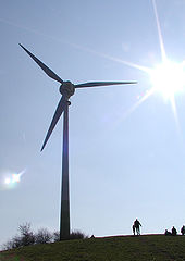 Windkraftanlage auf dem "grünen Heiner"