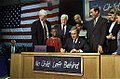 No Child Left Behind Act - Signing ceremony at Hamilton High School in Hamilton, Ohio.