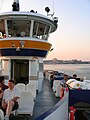 Halifax (HRM) ferry, close-up, departing Dartmouth for Halifax, NS