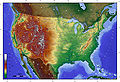 Carte GMT USA Topographique