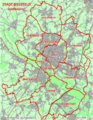 Anlage 1 der Hauptsatzung mit den Grenzen der Stadtbezirke