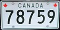 Canadian government plate