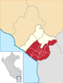 Location of the province Tacna in Tacna