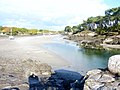 L'anse du Moulin à Mer à marée basse en direction du Minaouët.