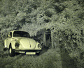 A Volkswagen Beetle 1303S 1973, using an infrared filter.