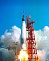 Mercury-Atlas 6 launching Friendship 7 ship with the first American to orbit Earth (May 24, 1962)