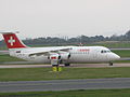 Avro RJ100 HB-IXS at Manchester Airport