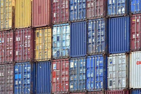 Container im Niehler Hafen, Koeln, Germany