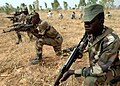 Nigerien soldier during a training exercise