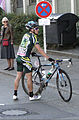 Deutsch: Darren Lill gab während des Straßenrennens der Männer bei der Straßen-Radweltmeisterschaft 2007 in Stuttgart auf English: Darren Lill did not finish (DNF) the Men's Road Race in the 2007 UCI Road World Championships in Stuttgart