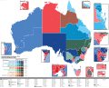 Australia Federal Election 2016 - First Party Preference Vote By Division