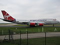 Boeing 747-400 G-VTOP at Manchester Airport