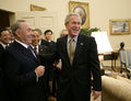 Kazakhstan President Nursultan Nazarbayev in the Oval Office at the White House, Friday, Sept. 29, 2006