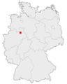 Lage von Bielefeld in Deutschland